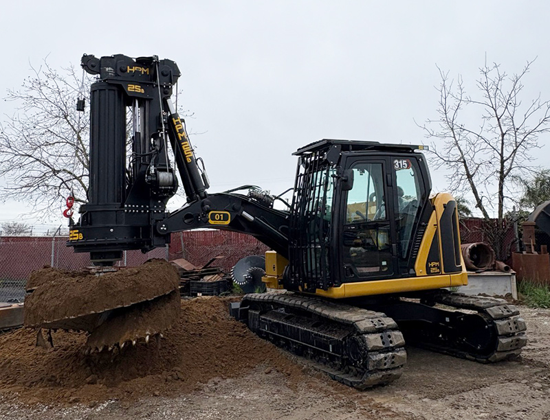 25B Drill Rig Drilling Hole