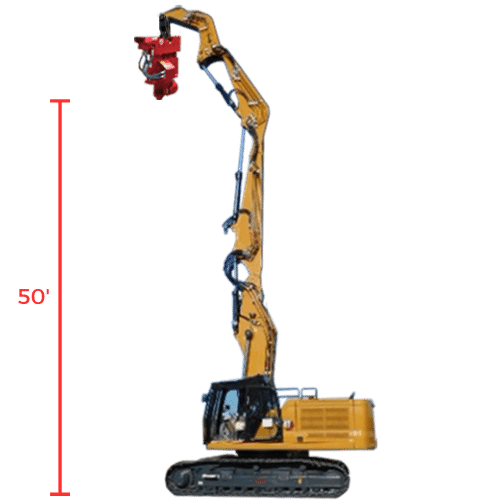 High Reach Pile Driver 50 foot piles