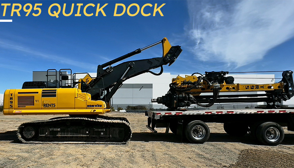 TR95 Drill Rig Quick Dock Excavator Attachment